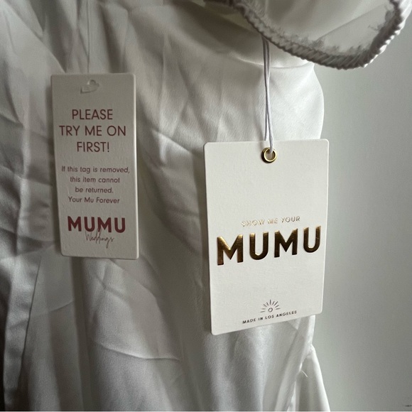 NWT Show Me Your Mumu White Dress Bridal Silky - Picture 10 of 10